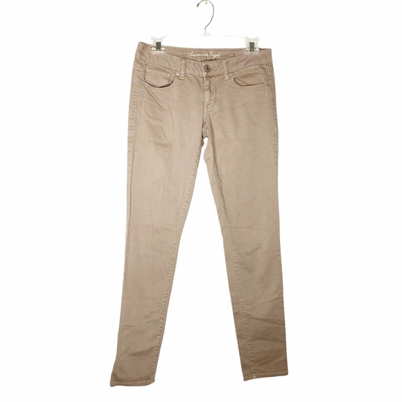 AMERICAN EAGLE Taupe Stretch Skinny Khaki Jeans - Picture 2 of 7